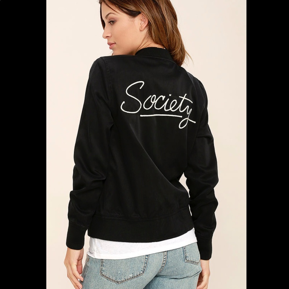Amuse Society Axel Black Bomber Jacket